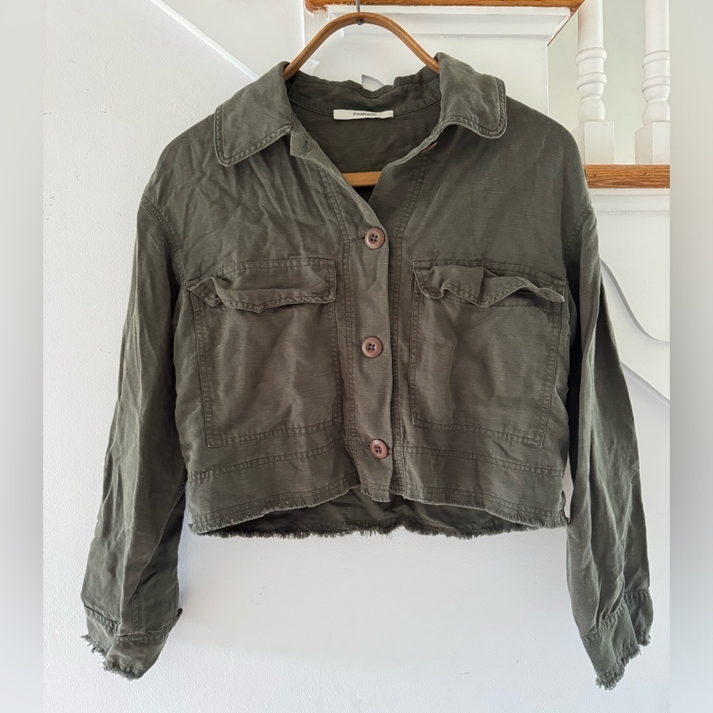 Pharaoh Collection Rowan Crop Jacket in Linen